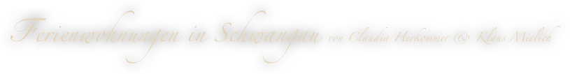  Ferienwohnungen in Schwangau von Claudia Herkommer & Klaus Mielich